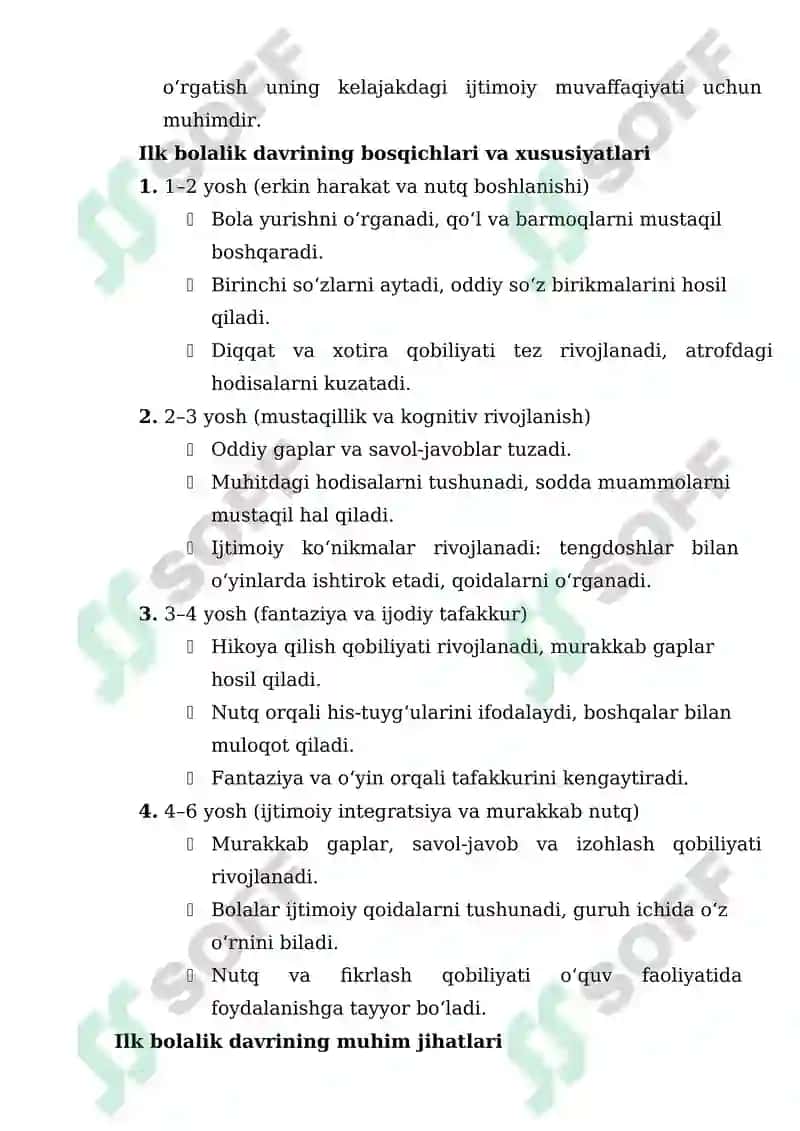 ILK BOLALIK DAVRIDA NUTQNING RIVOJLANISHI 8