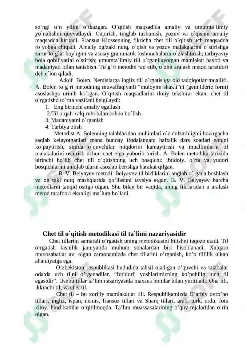 CHET TILI O’QITISHNING QIYOSIY METODIKASI 8