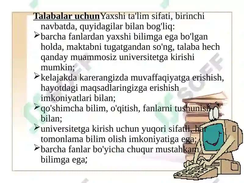 Ta’lim samardorligini oshirish xususiyatlari 8
