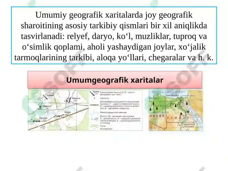 Xaritalarning Turlari va Ulardan Foydalanish 8
