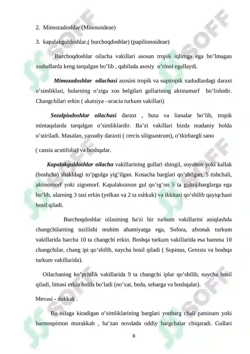 Burchoqdoshlar oilasi kurs ishi 8