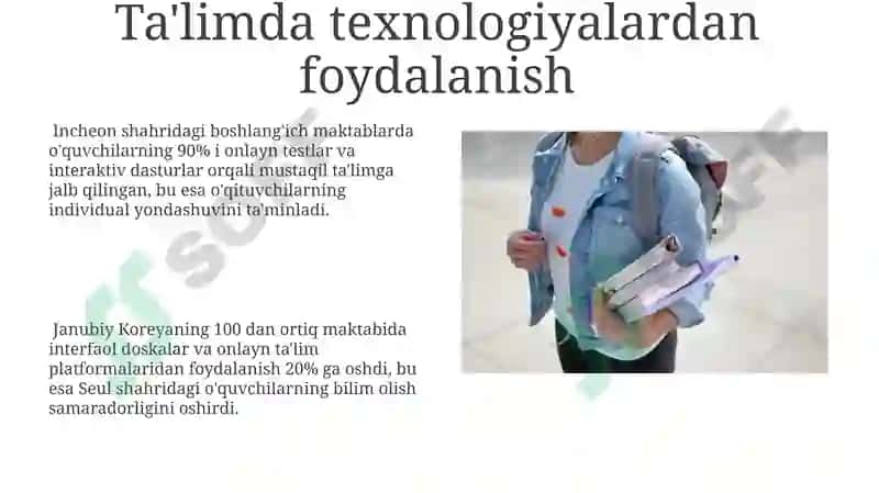Qiyosiy pedagogika korea ta’lim tizimi 8