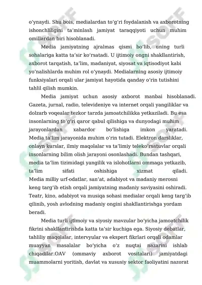 Medialarning ijtimoiy mazmuni 8