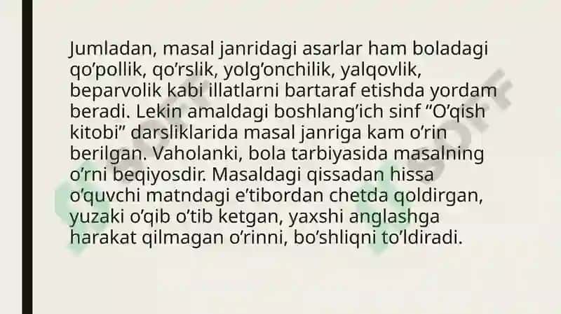 Masal Matni Tahlili 8