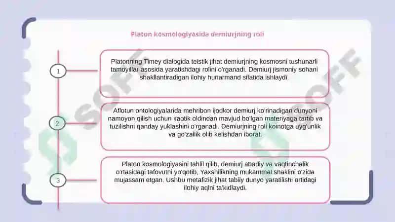 Platon Ontologiyalari va Timey Teizm 8