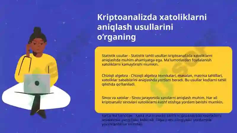 Chiziqli kriptoanaliz va qo‘llanilishi 8