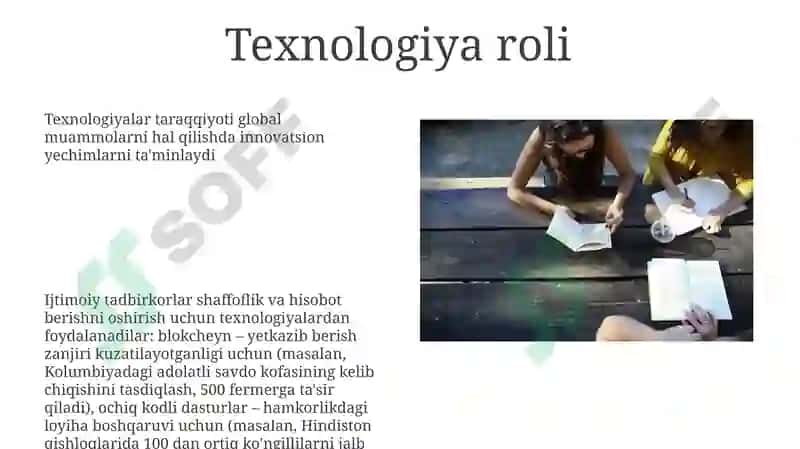 Ijtimoiy ta'sir va foyda o'lchovi 8