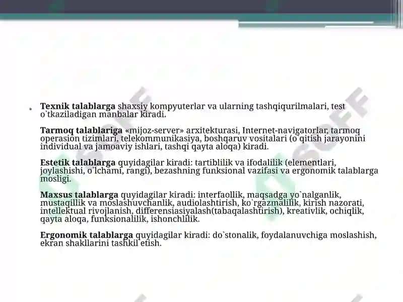 Dasturiy ta'lim va uni amalga oshirish usullari haqida tushuncha 8