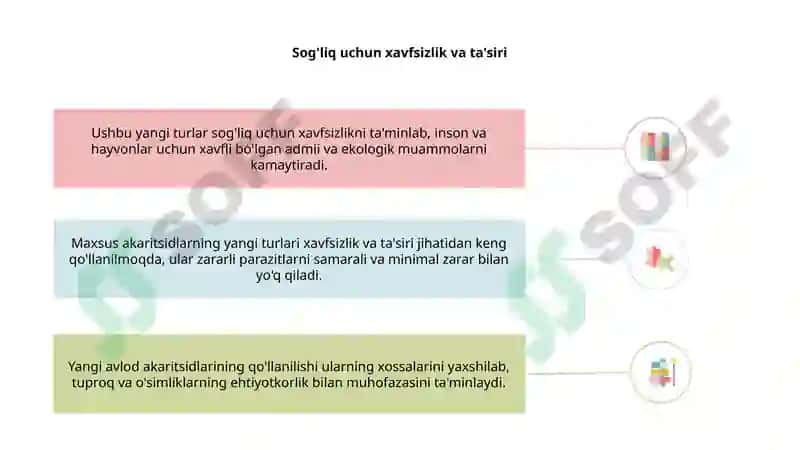 Maxsus akaritsidlarni yangi turlarining xossalari va qo'llanilishi 8