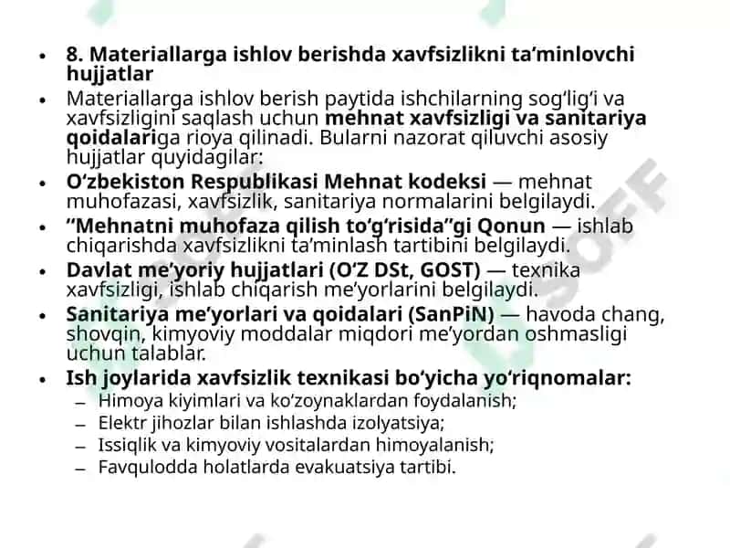 Materiallarning asosiy xossalari 8