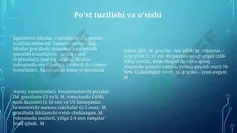 Jigarsimon Moxlar Sinflari 8