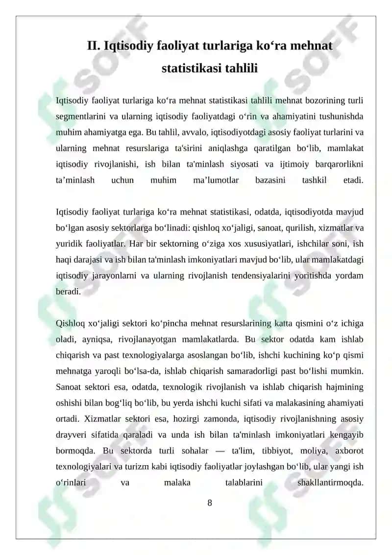 Mehnat bozori statistikasi 8