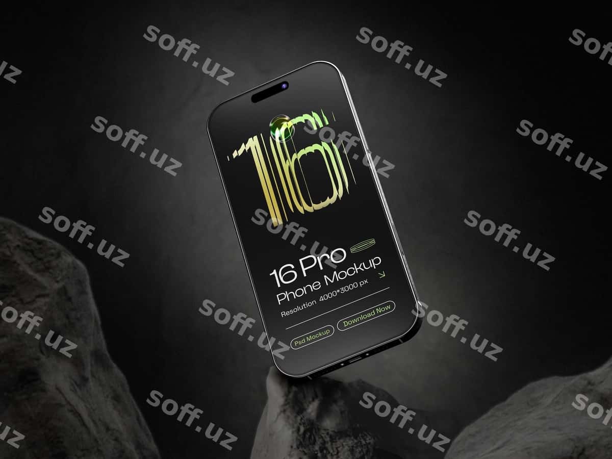 Akillı telefon 16 pro namuna | Smartphone 16 pro mockup 1