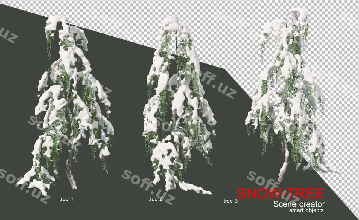 Qish qorqoq daraxtlar | Snowy trees winter 1