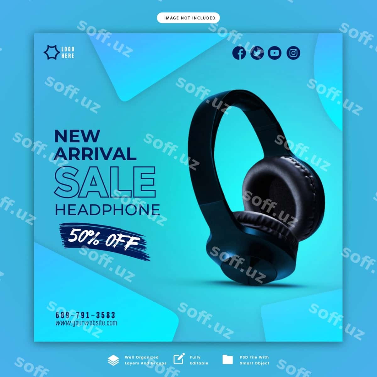 Ijtimoiy tarmoqlarda quloqchin sotuv posti | Social media heaphone sale post 1