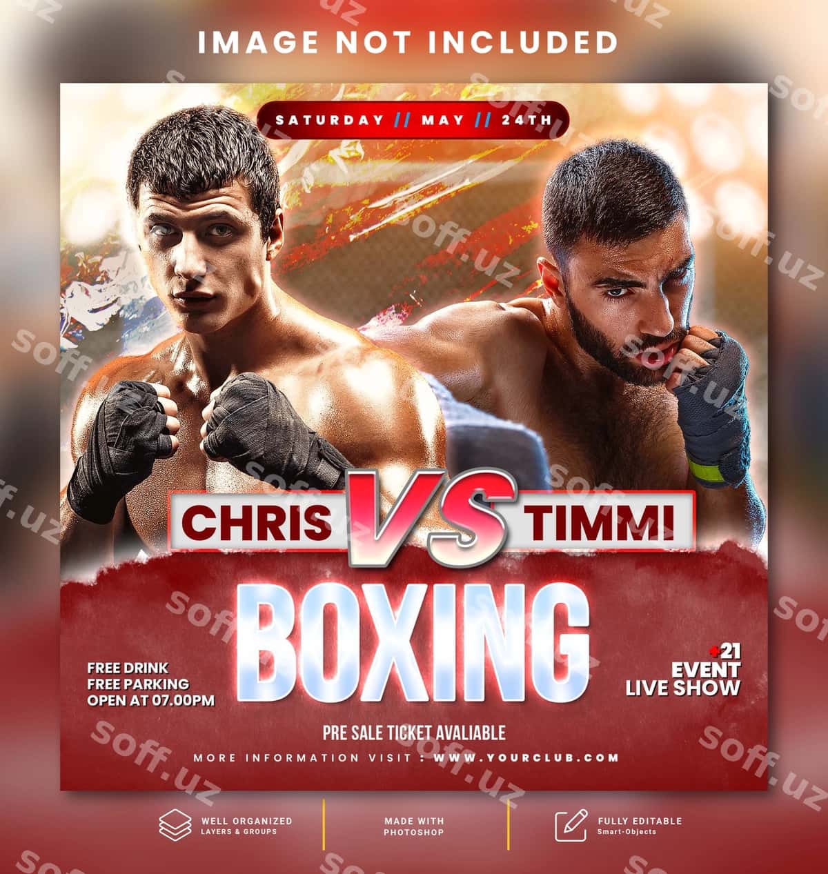 Ijtimoiy tarmoqlar posti boks tadbiri | Social media post event boxing 1