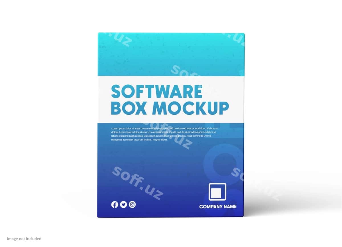 Dastur qutisi namunasi | Software box mockup 1