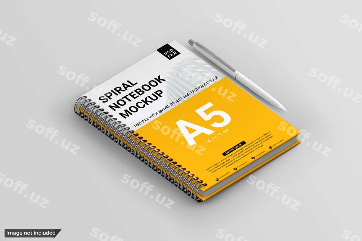 Spiral notebook mockup | Spiral notebook mockup 1
