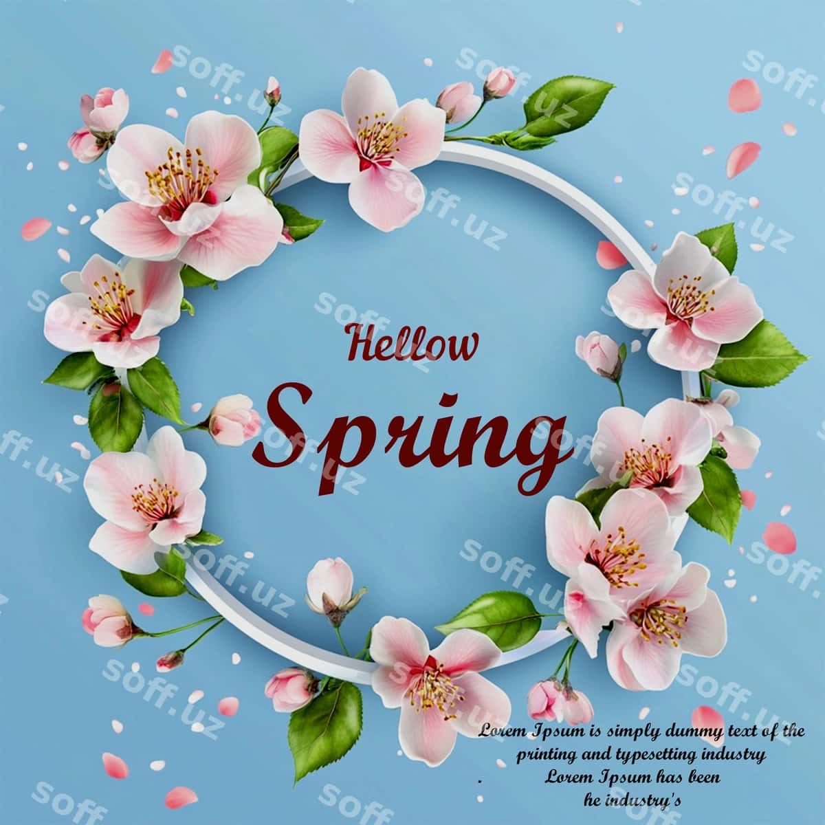 Bahor gullari illustratsiyasi | Spring flowers illustration 1