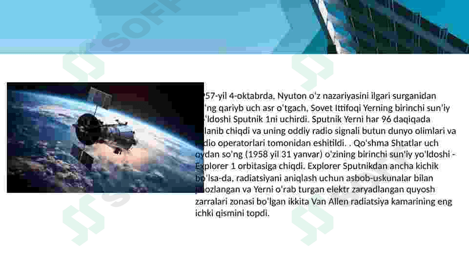 Yer suniy yo'ldoshlarining orbitali 4