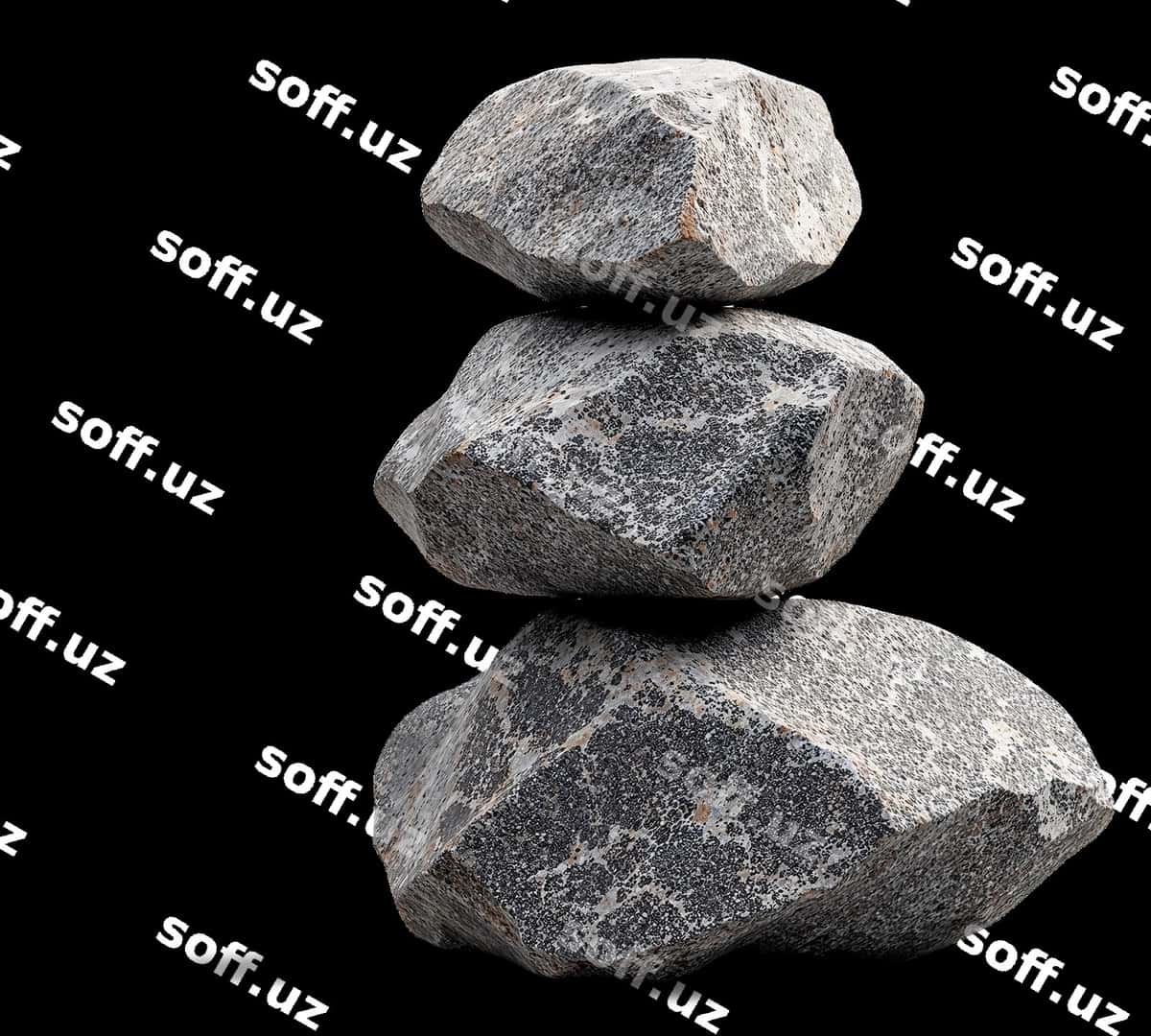 Toshlar yig'imi uzra | Stone pile isolated 1