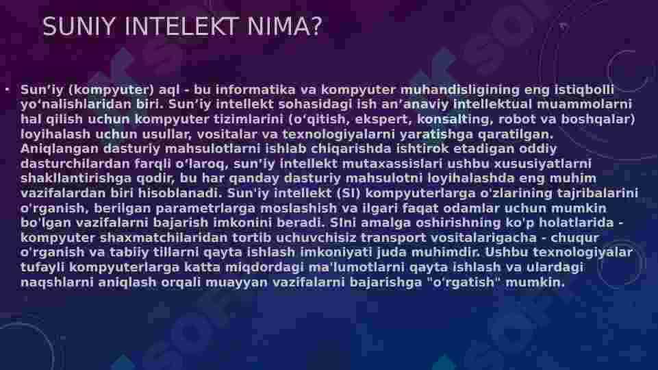Sun’iy intellekt 2