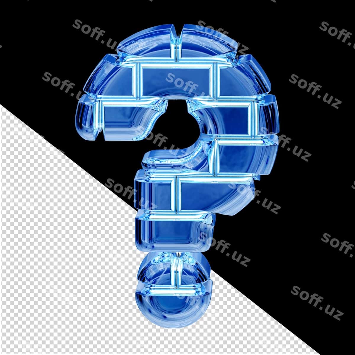 Ramz ko'k buz guruchlaridan tuzilgan | Symbol made blue ice bricks 1