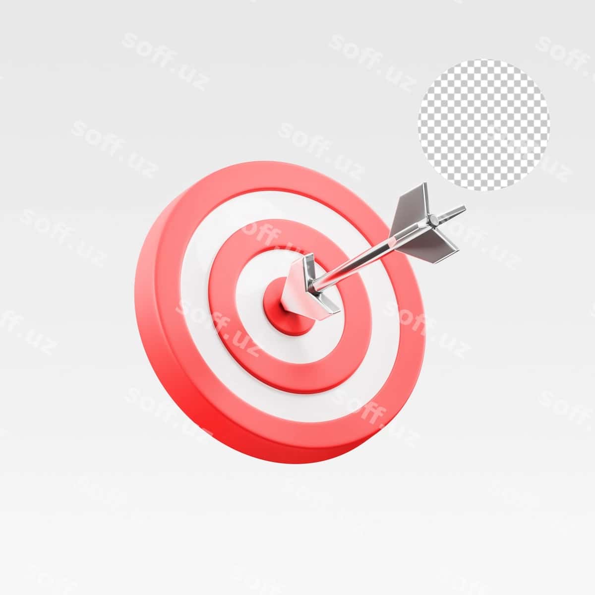 Maqsad portligi 3D illustratsiyasi | Target arrow 3d illustration 1