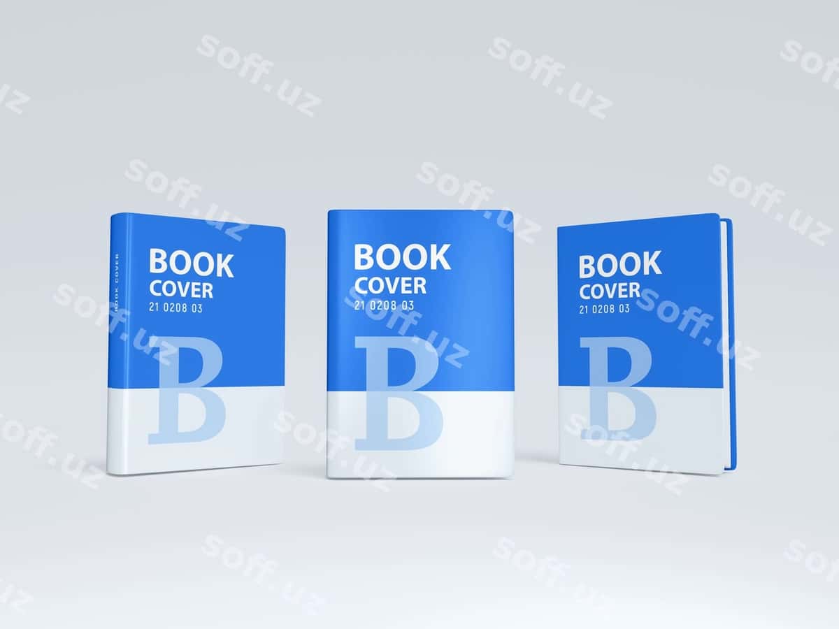 Balqatli qattiq qoplashli kitob namunasi | Thick hard cover book mockup 1