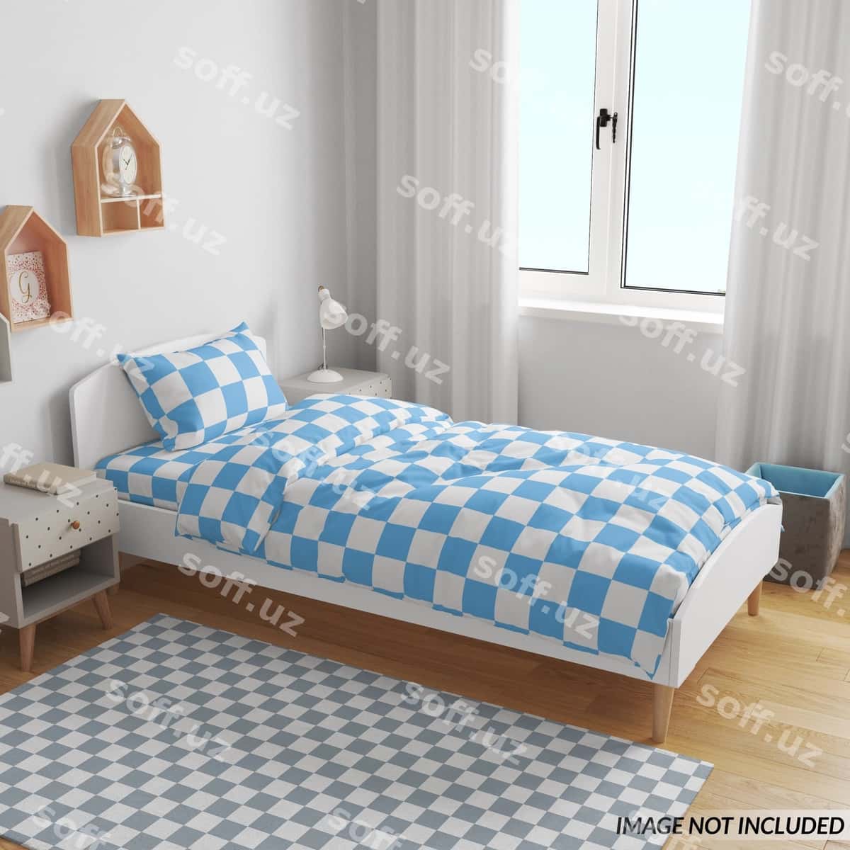 Bolalar uchun yotoq mebeli mockup | Toddler bedding mockup 1