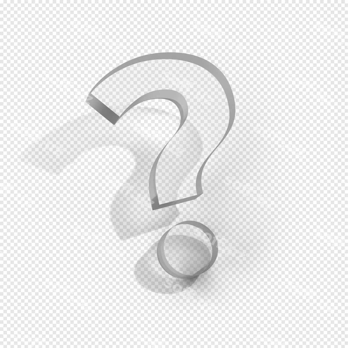 Shaffof shisha savol belgisi | Transparent glass question mark 1