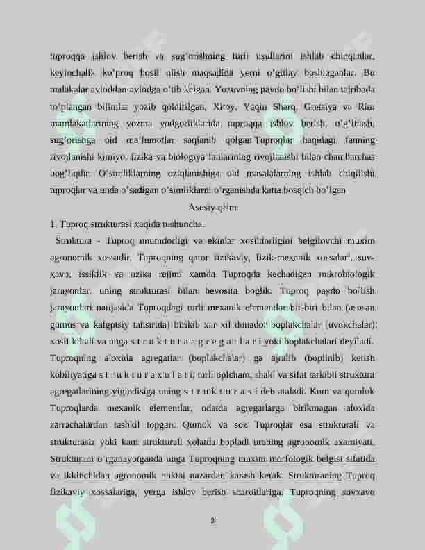 Tuproq strukturasi turlarini o‘rganish 3