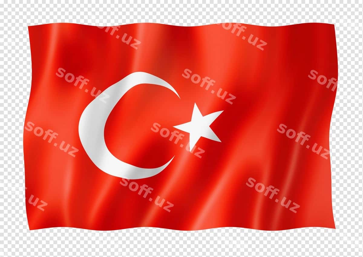 Turkcha bayroq ajraltirilgan oq banner | Turkish flag isolated white banner 1