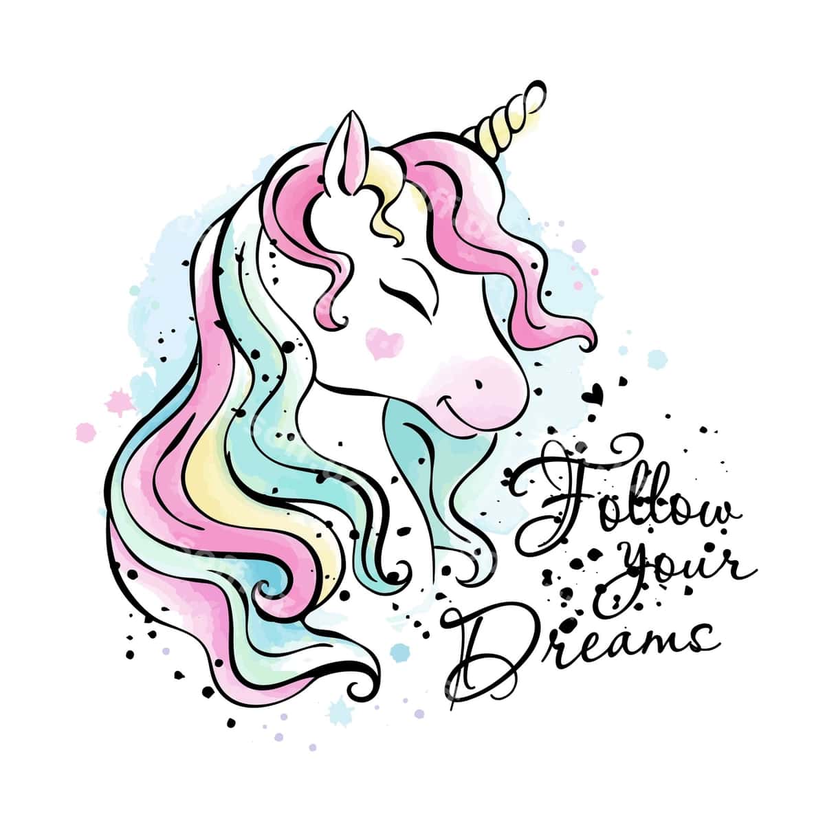 Yelochiq chizmasi orzuingizga kuzing | Unicorn drawing follow your dreams 1