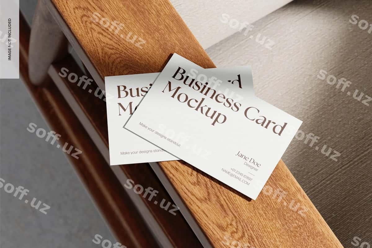 Us biznes kartochkalar mebel namunasi | Us business cards furniture mockup 1