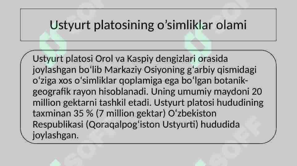 Ustyurt platosining o’simliklar olami 2