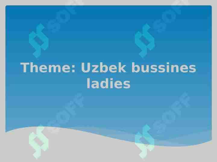 Uzbek business ladies