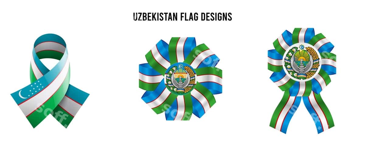 O'zbekiston bayroqi dizayni | Uzbekistan flag design 1