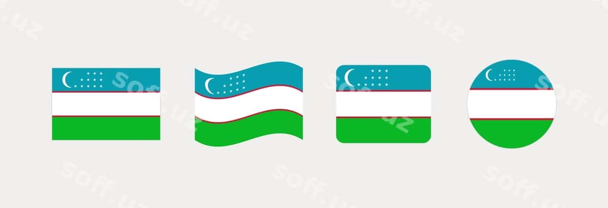 O'zbekiston bayroqlari to'plami | Uzbekistan flags collection 1