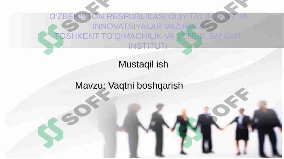 Vaqtni boshqarish 1