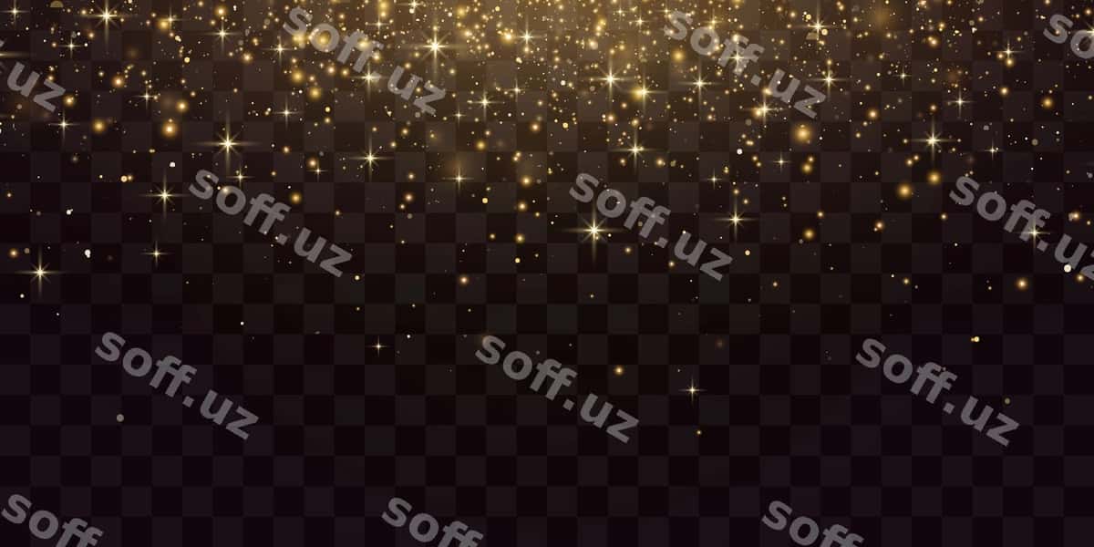 Vektor uchuvchi zarralar engil paxma yorqin | Vector flying particles light dust light 1