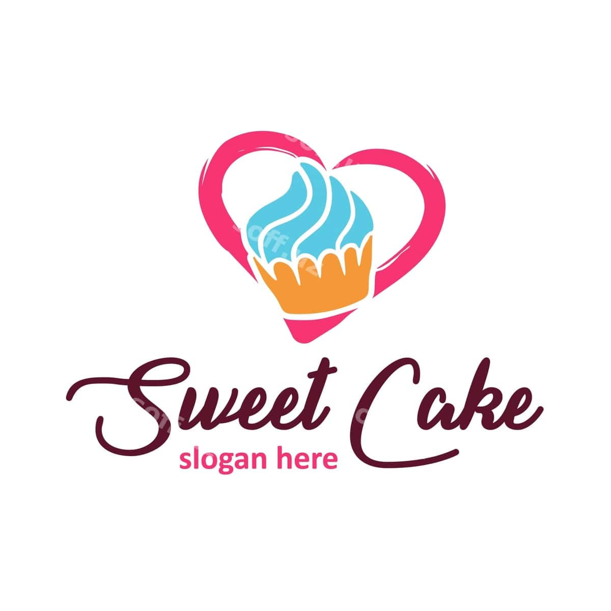 Vektor grafik tort logotip dizayn shabloni | Vector graphic cake logo design template 1