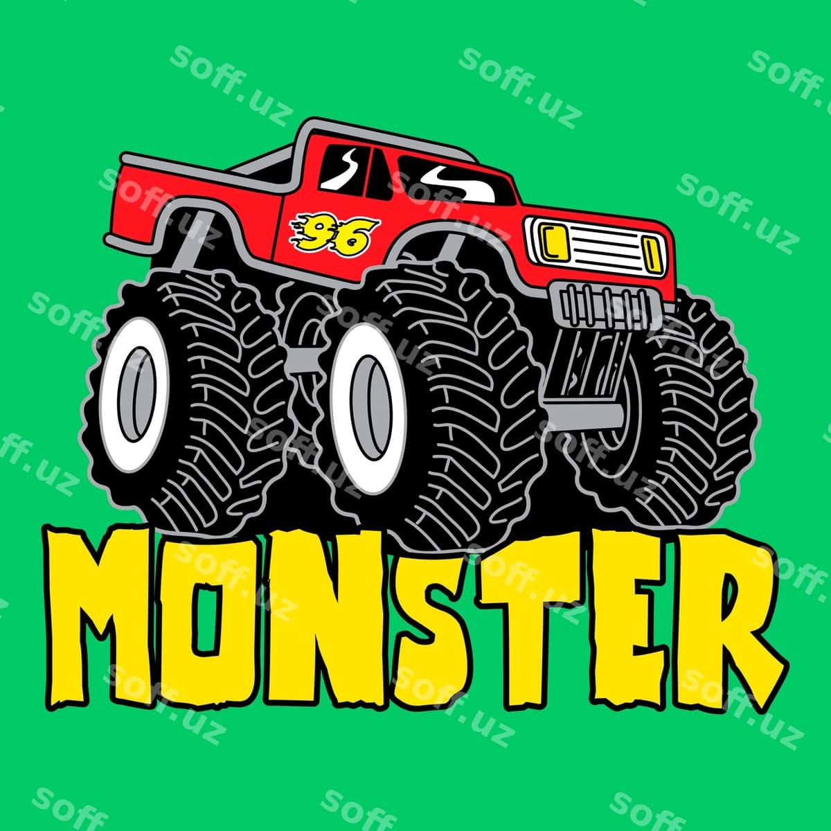 Vector mons yuk avtomobili dizayni | Vector monster truck design 1
