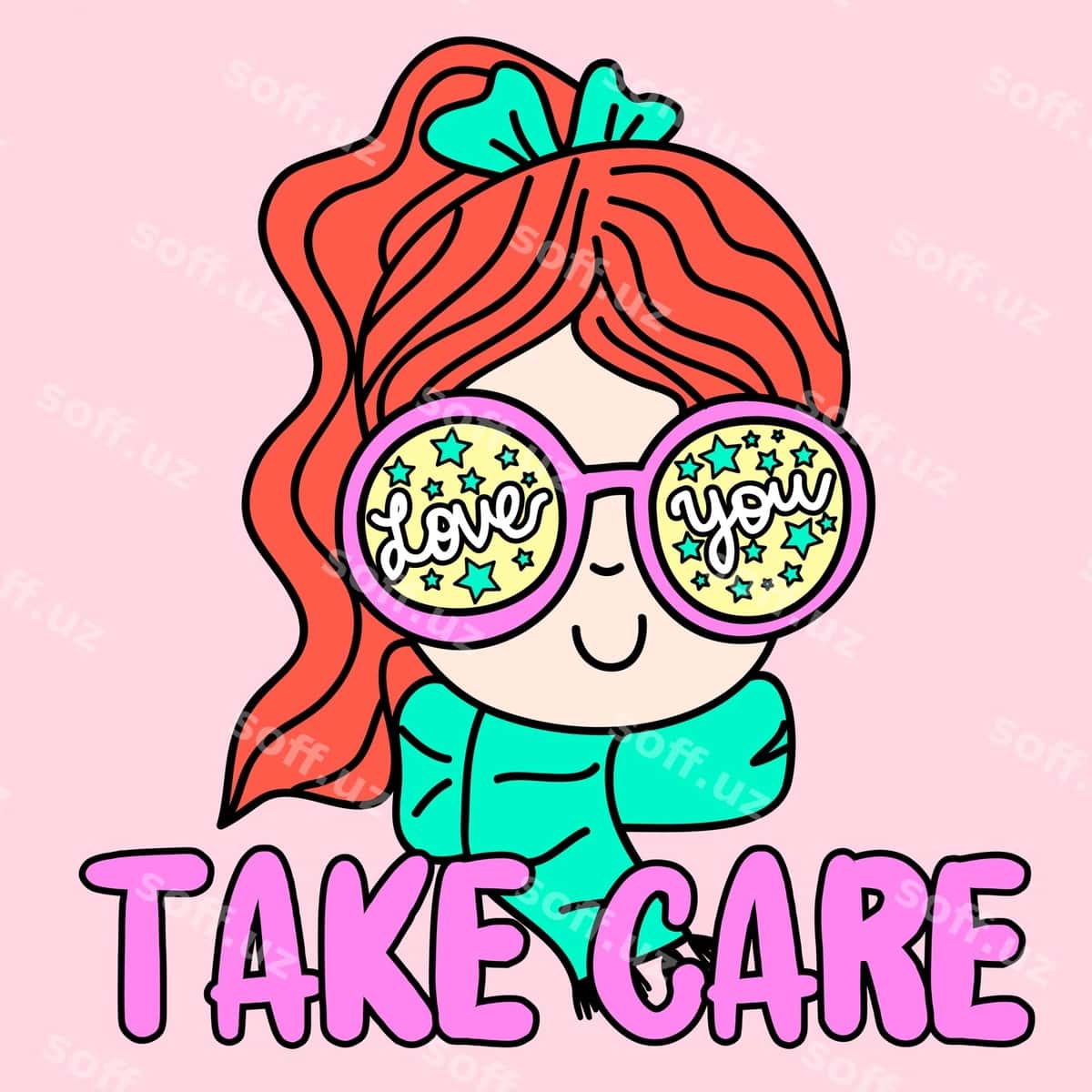 Vektor qizil soch moda qish qiz | Vector red hair fashion winter girl 1