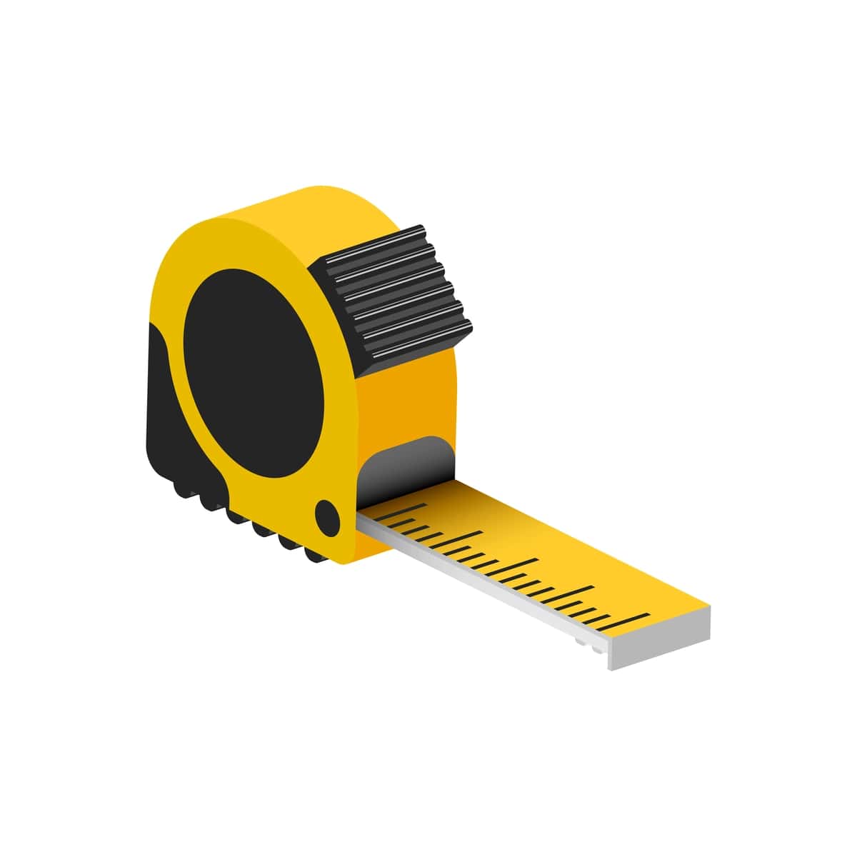 Yassi uslubdagi o'lchov tasmasi belgisi uskuna vektor tasviri | Measuring tape icon flat style measure equipment vector illustration 1