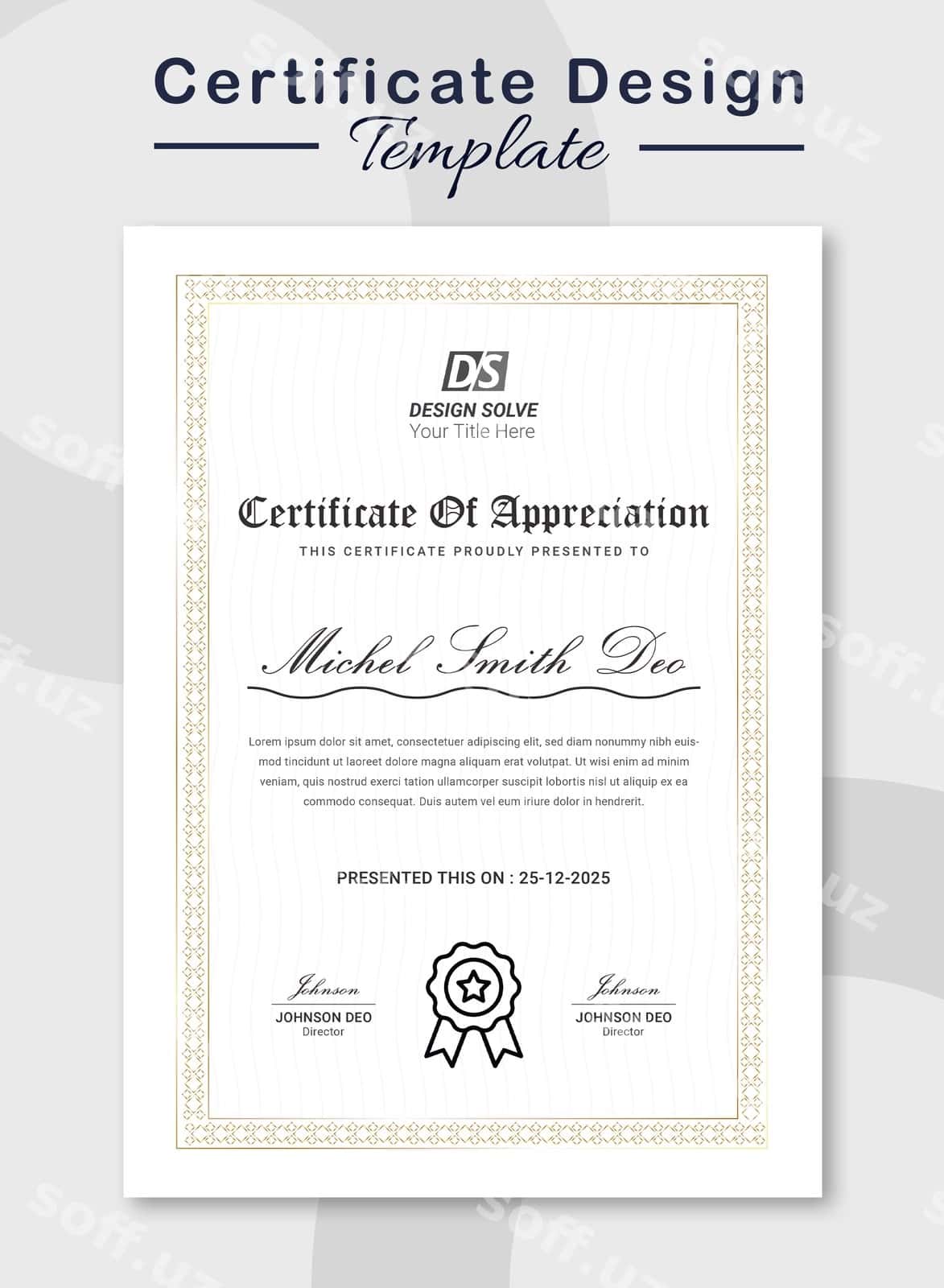 Vertikal sertifikat | Vertical certificate 1