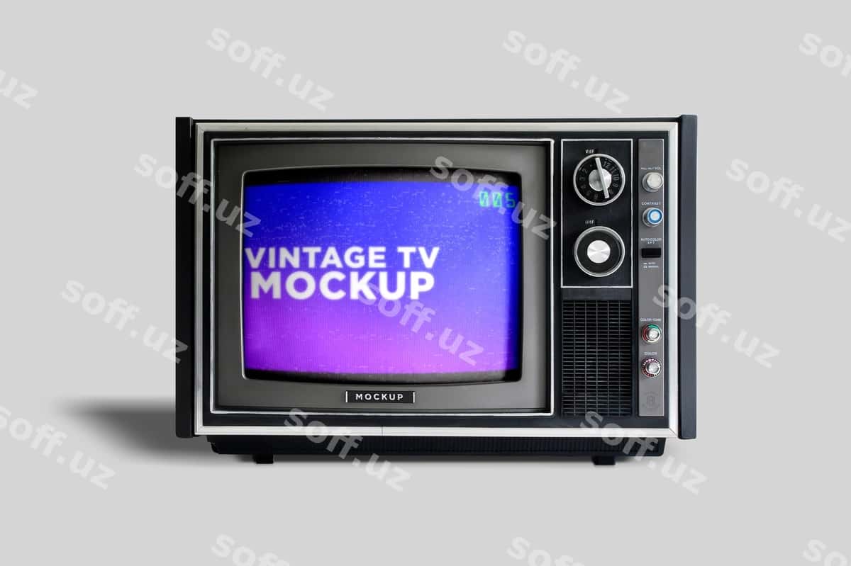 Eski tv namunasi | Vintage tv mockup 1