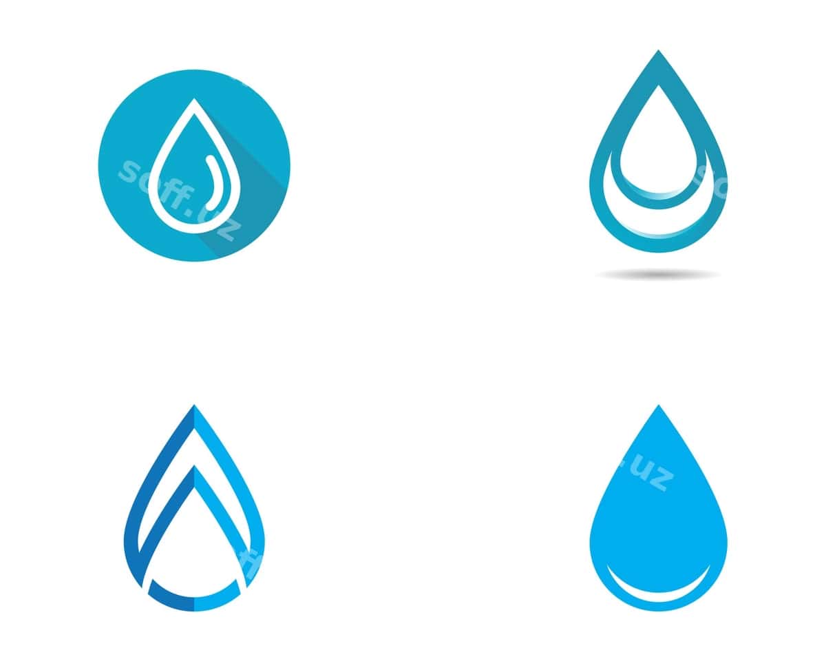 Suvoq damagi logotip shabloni | Water drop logo template 1
