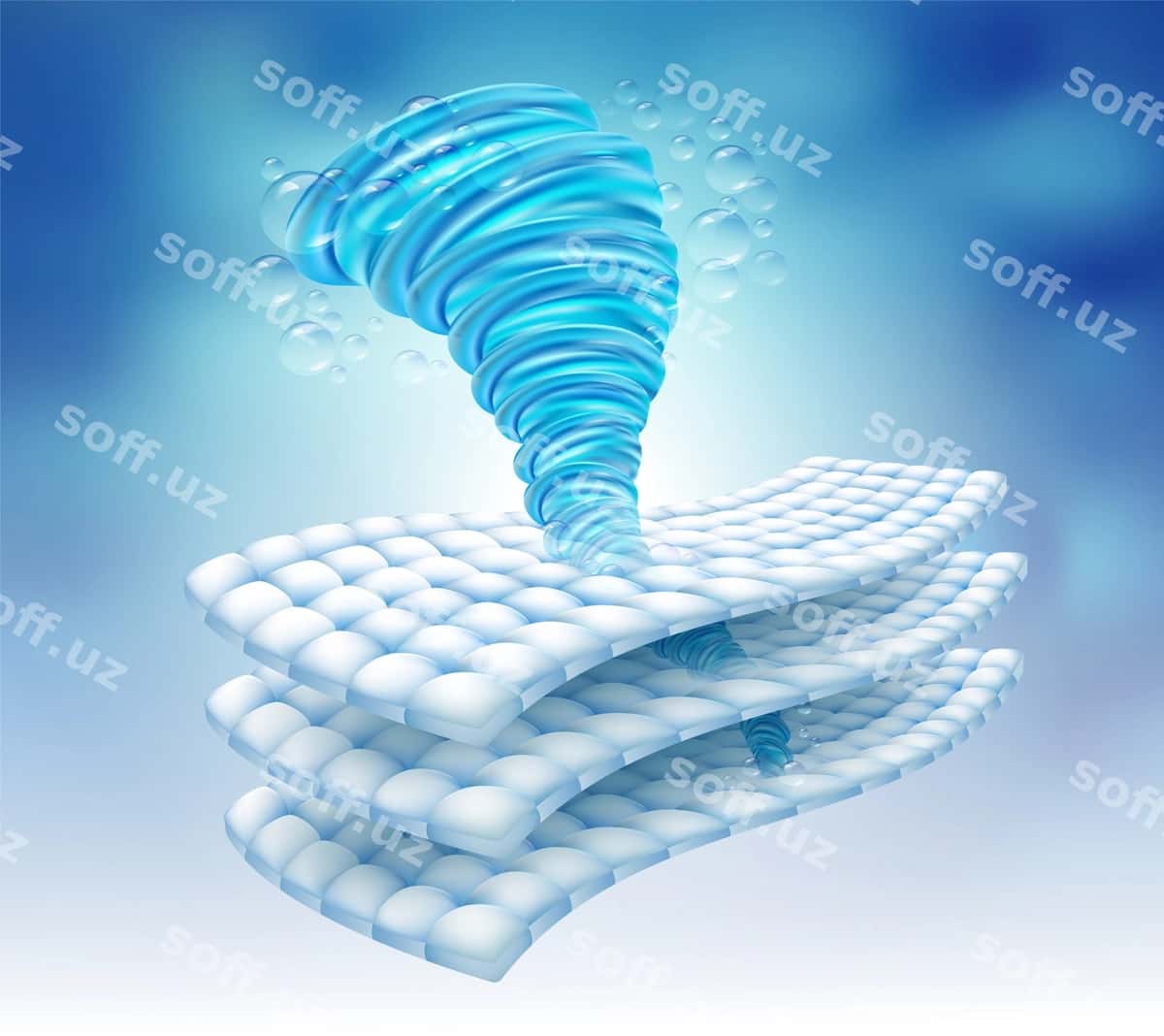 Su kuchi aylanayotgan ip | Water power rotating fabric fiber 1