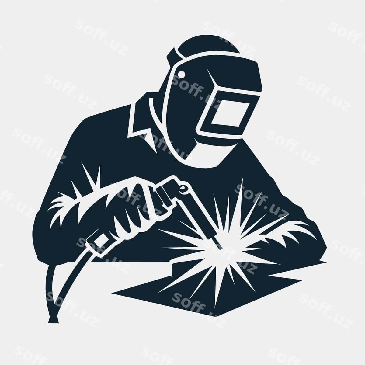 Welde vektor siluet fayli | Welde vector silhouette file 1